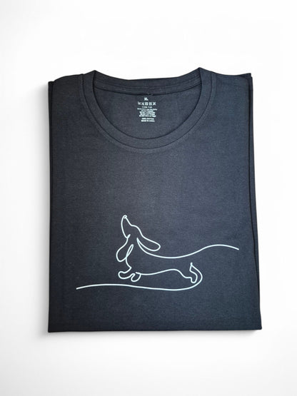 Heren teckel t-shirt