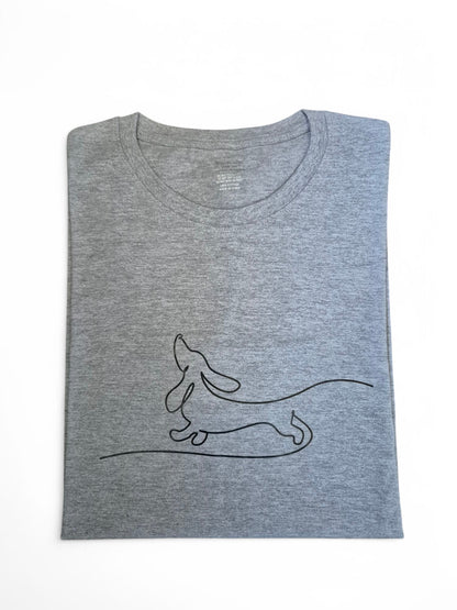 Heren teckel t-shirt