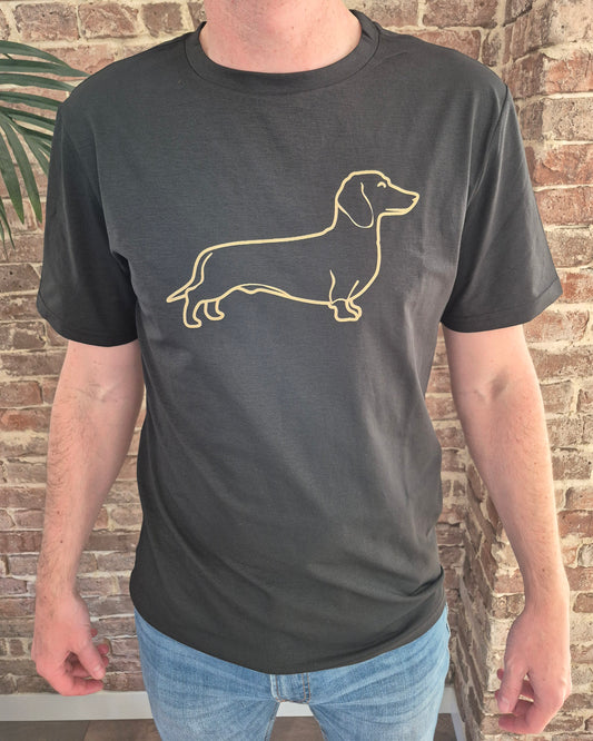 Heren t-shirt met teckel