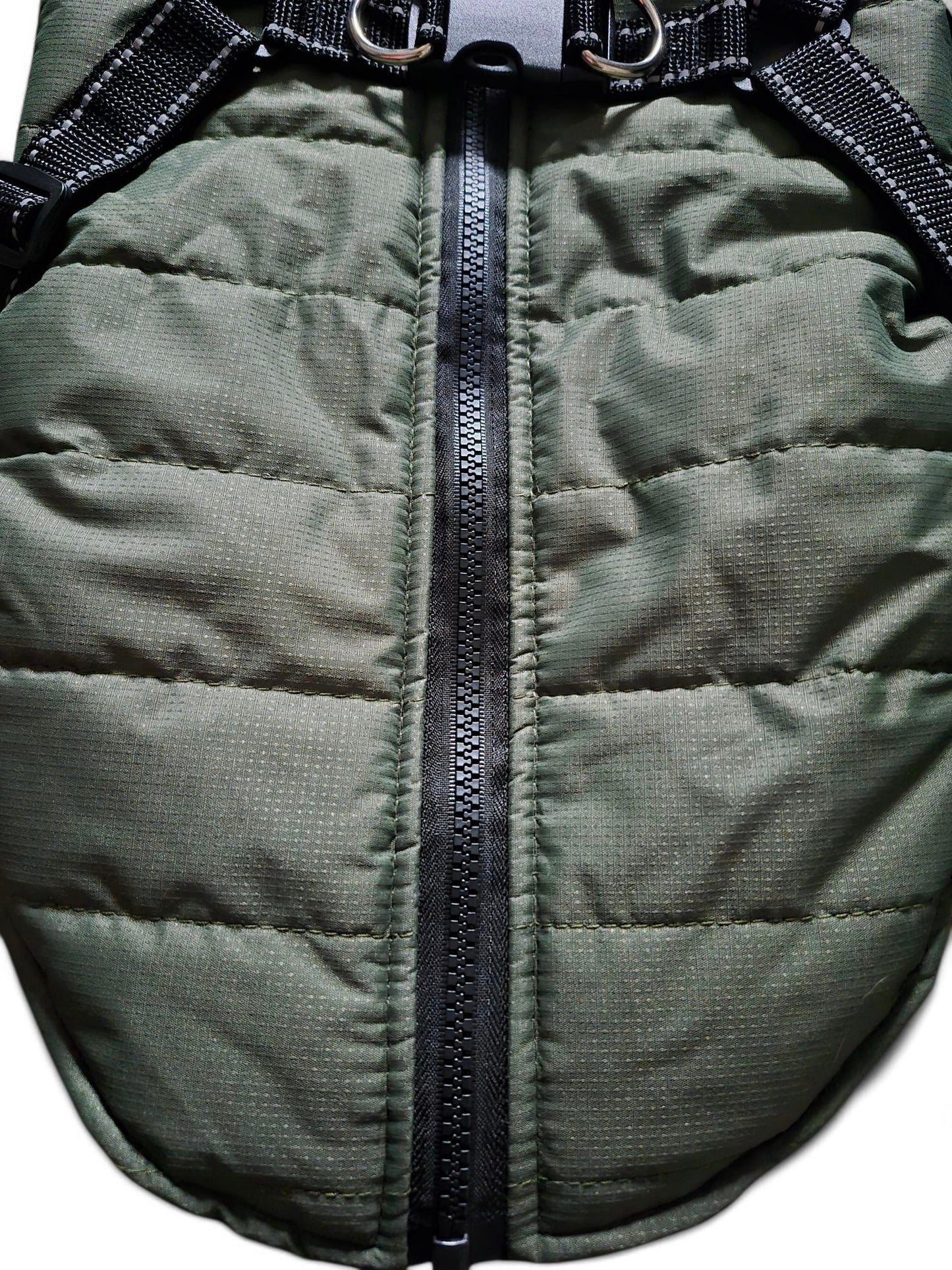 Legergroene winterjas