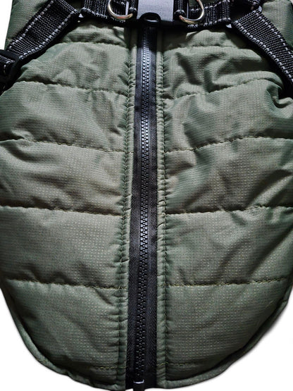 Legergroene winterjas