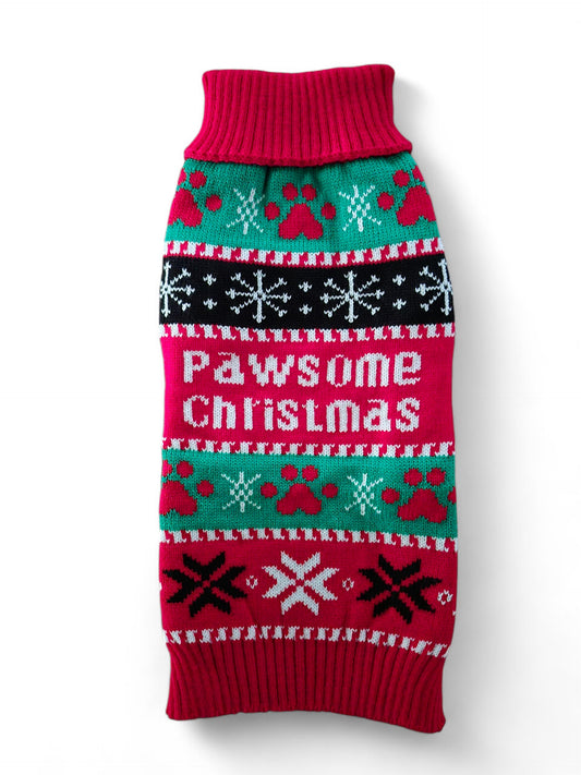 Honden kersttrui ´Pawsome Christmas´