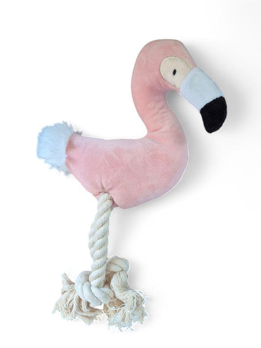 Pluchen flamingo met squeaker (piep)