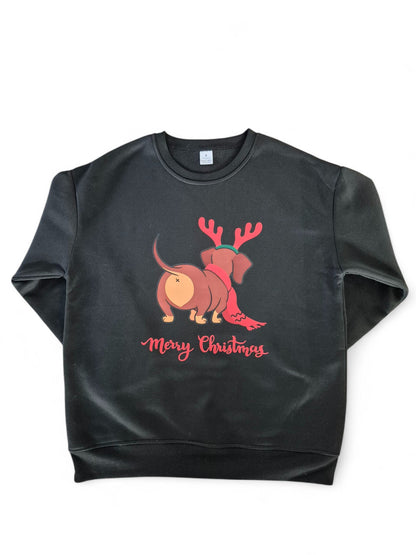 Merry Christmas teckel kersttrui (dames)