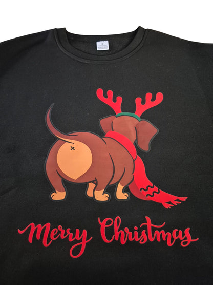 Merry Christmas teckel kersttrui (dames)