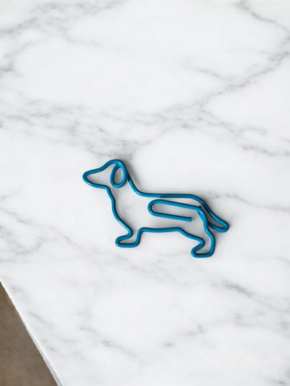 Teckel paperclips in verschillende kleuren