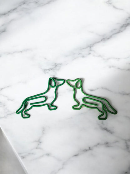 Teckel paperclips in verschillende kleuren