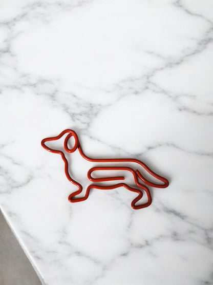 Teckel paperclips in verschillende kleuren