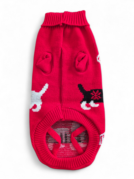 Gebreid hondentruitje met teckeltjes
