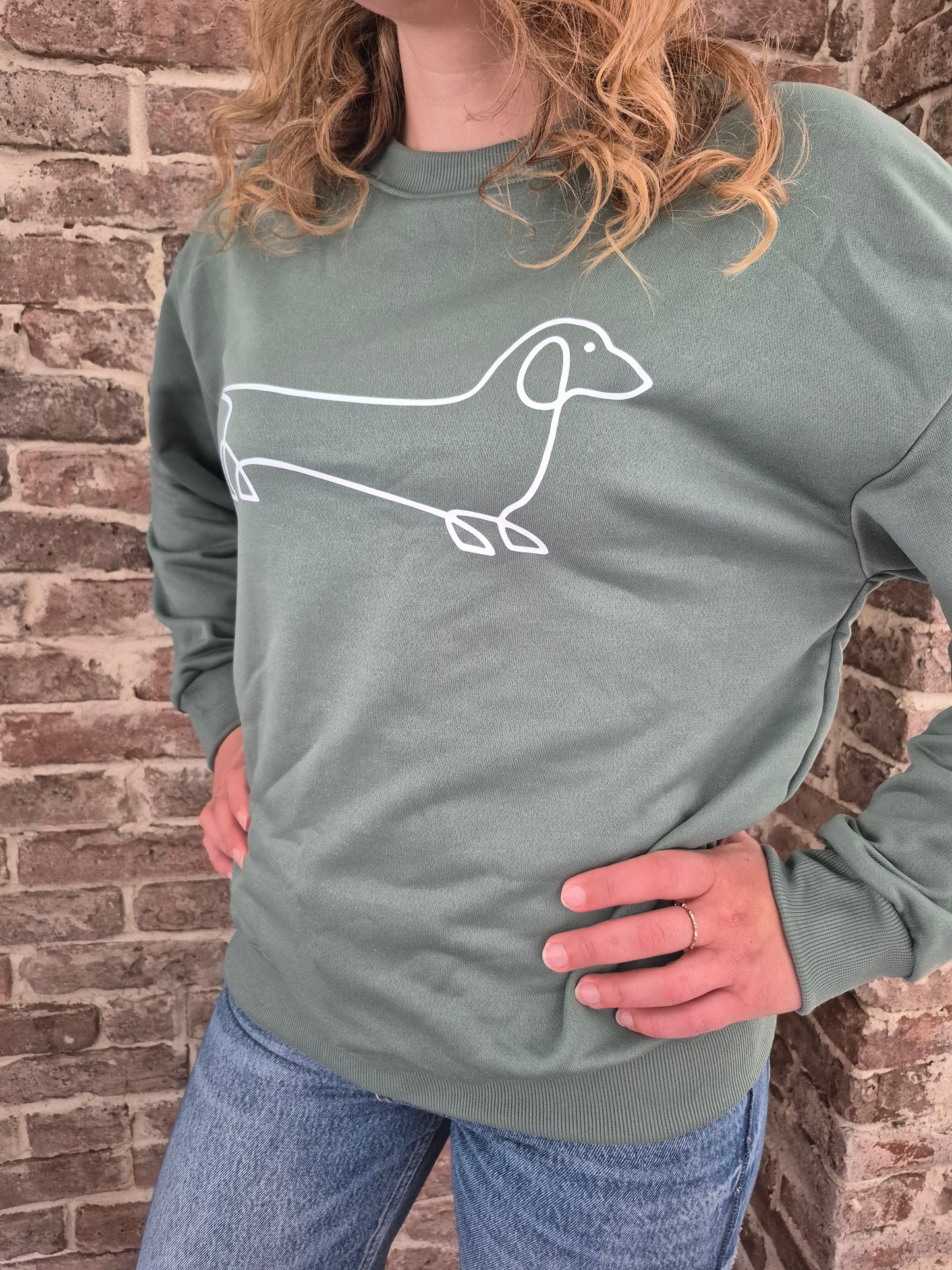 Picasso-teckel dames sweater
