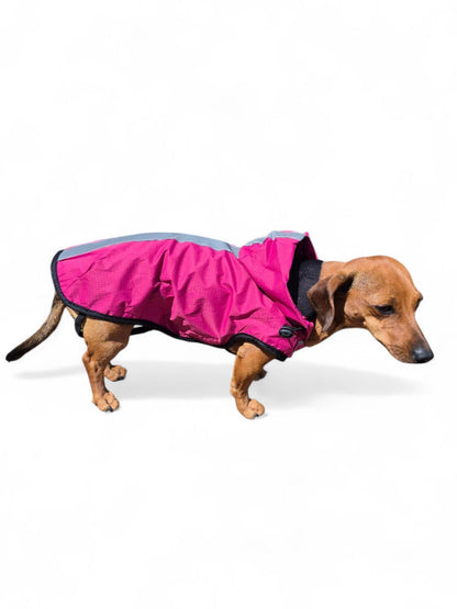 Teckel regenjas met capuchon