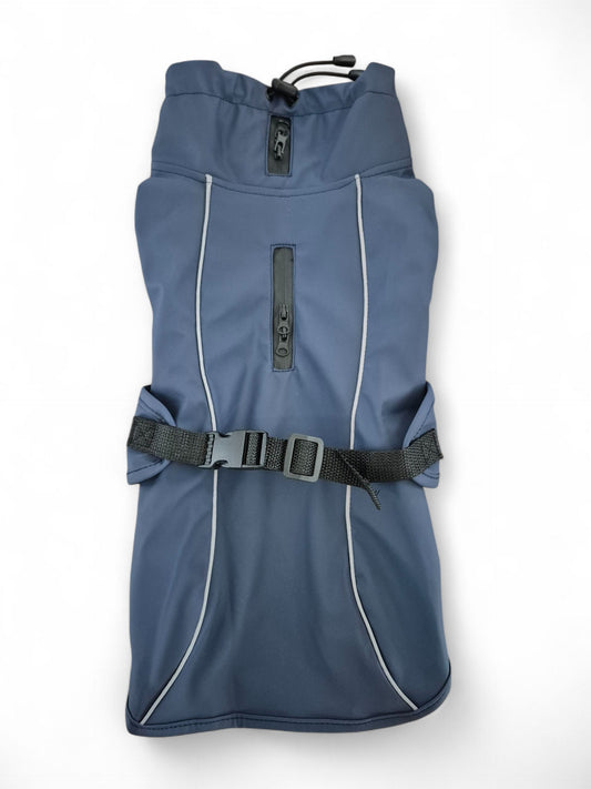 Teckel regenjas donkerblauw, zonder capuchon