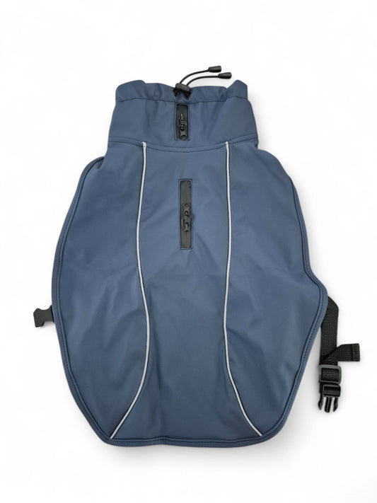 Teckel regenjas donkerblauw, zonder capuchon