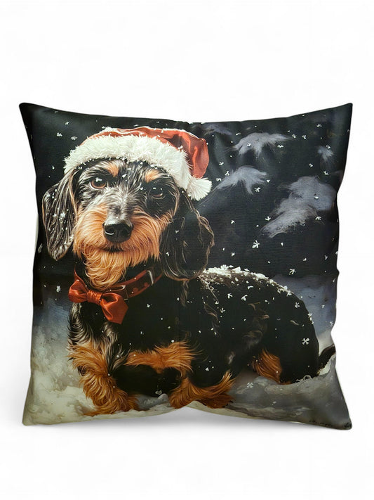 Sierkussen ´dachsy through the snow´