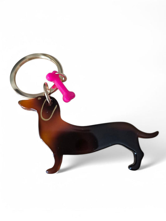 Leuke teckel sleutelhanger