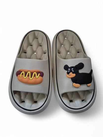 Chunky ´hot dog´ slippers