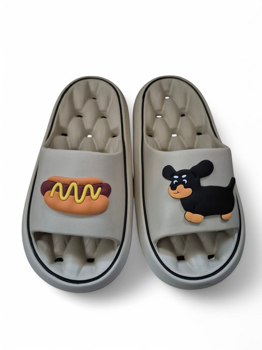 Chunky ´hot dog´ slippers