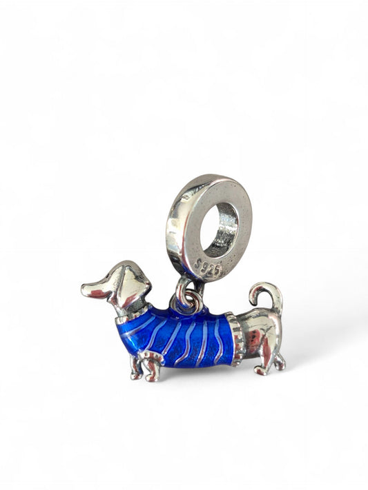 Sterling zilveren teckelhanger