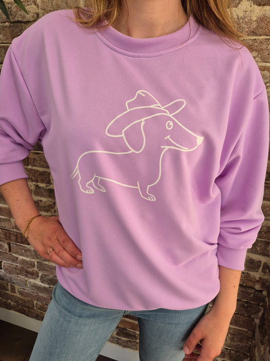 Sweater met cowboy teckel
