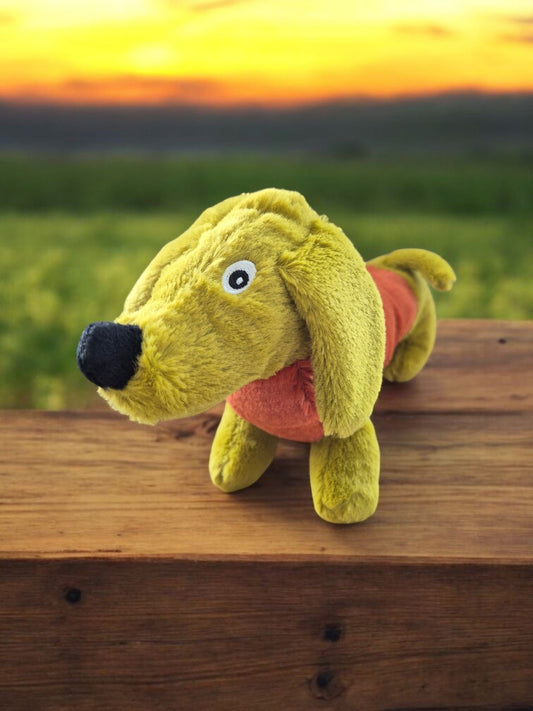 Superleuke teckel-knuffel met squeaker (piep)