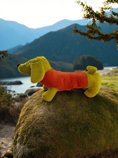 Superleuke teckel-knuffel met squeaker (piep)