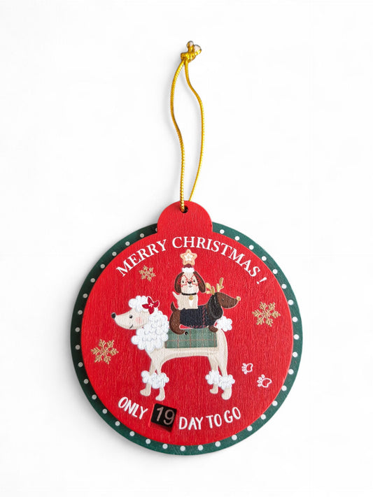 Teckel kersthanger ´countdown to christmas´