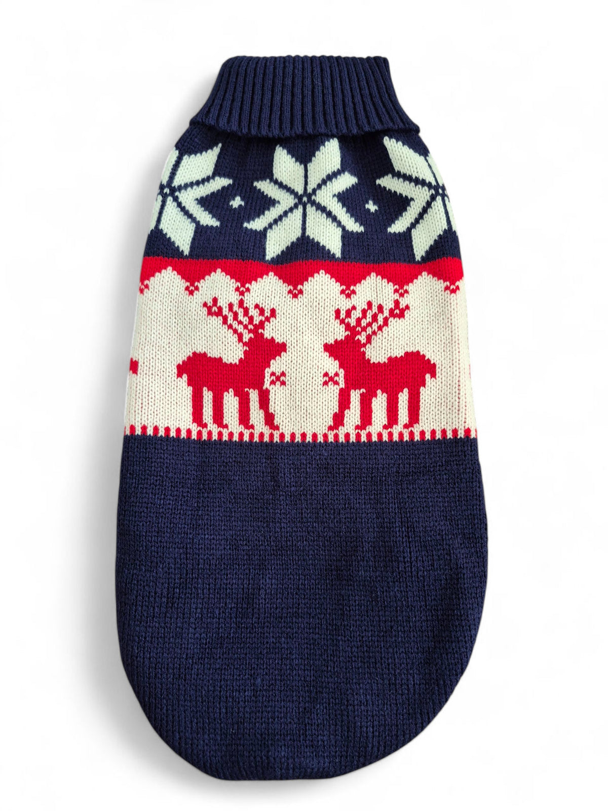 Teckel kersttrui met rendieren, voor slanke teckels