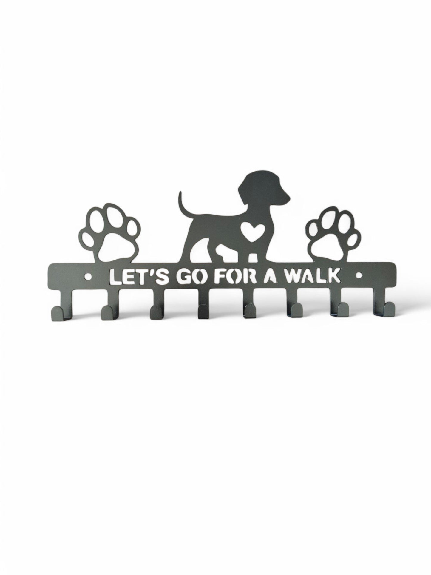 Metalen rekje 'Let's go for a walk'