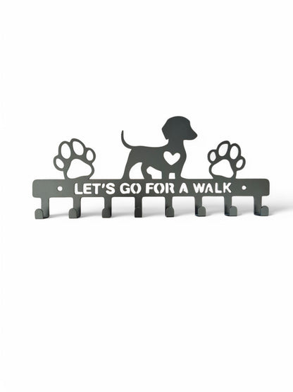 Metalen rekje 'Let's go for a walk'