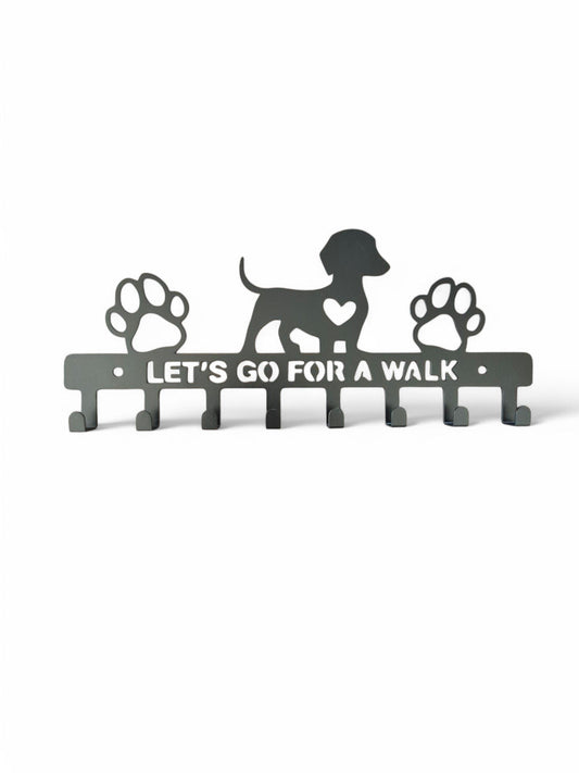 Metalen rekje 'Let's go for a walk'