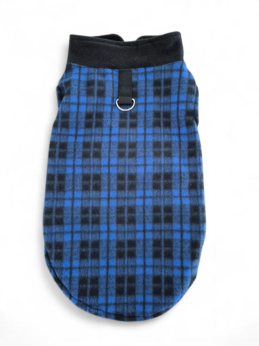 Comfortabel teckeltruitje blauwgeruit